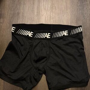 American Eagle Outfitters Black Boxer Briefs with Logo Waistband